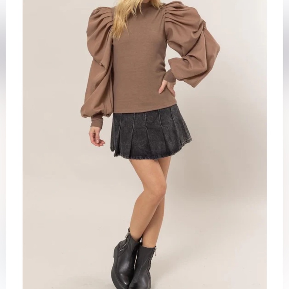 Boho Ballon Sleeve Top